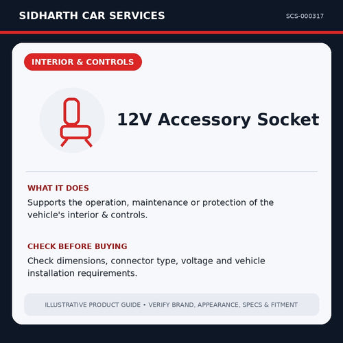 12V Accessory Socket illustrative product guide