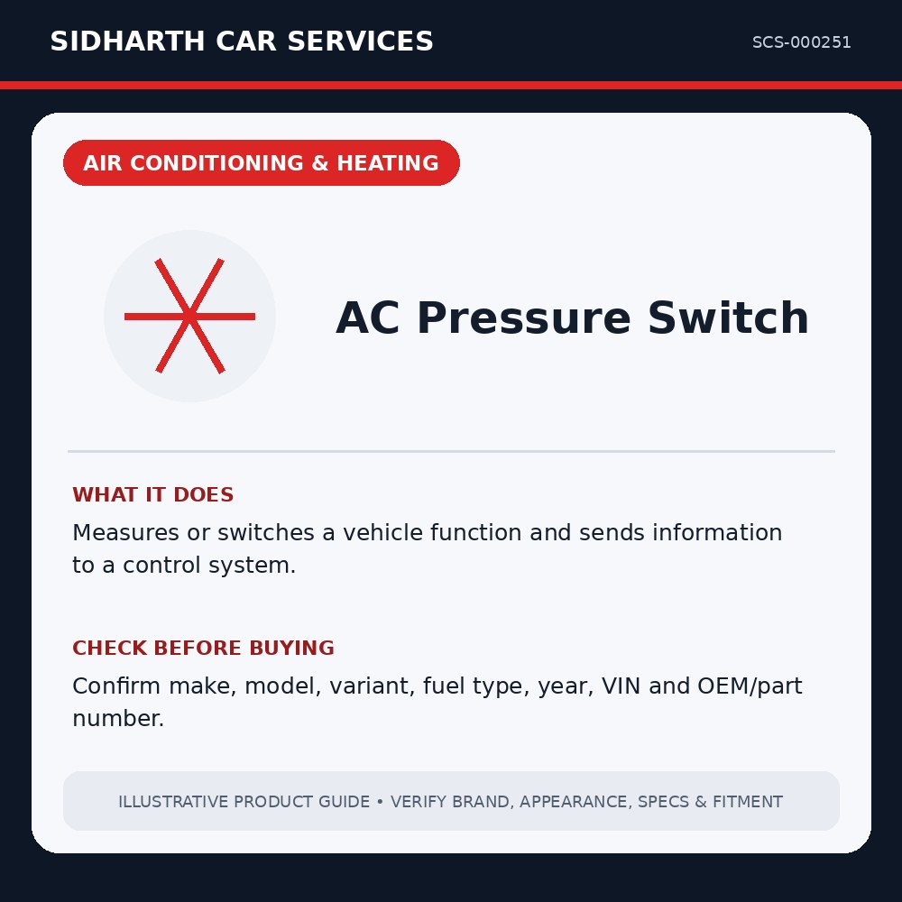 AC Pressure Switch illustrative product guide
