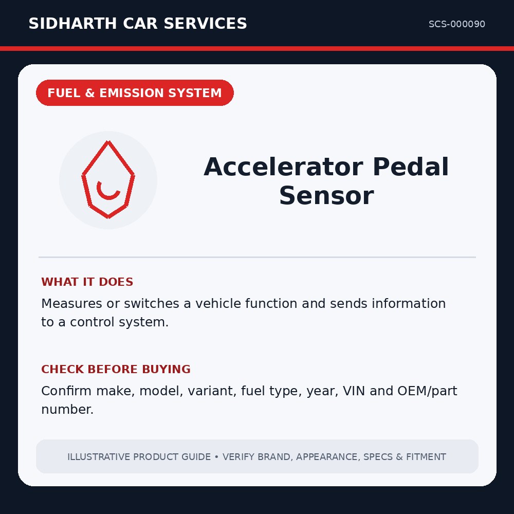 Accelerator Pedal Sensor illustrative product guide
