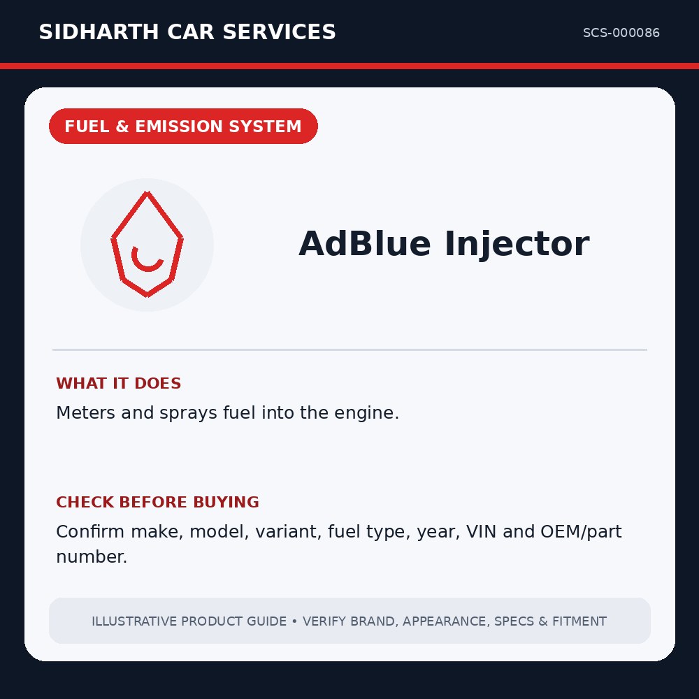 AdBlue Injector illustrative product guide