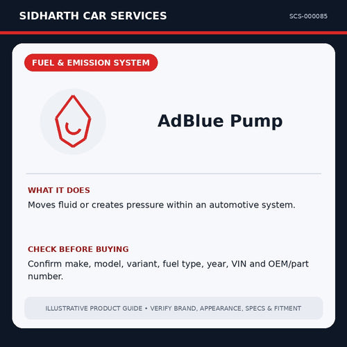 AdBlue Pump illustrative product guide