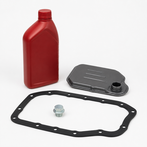 Generic automatic transmission service kit on a clean studio background