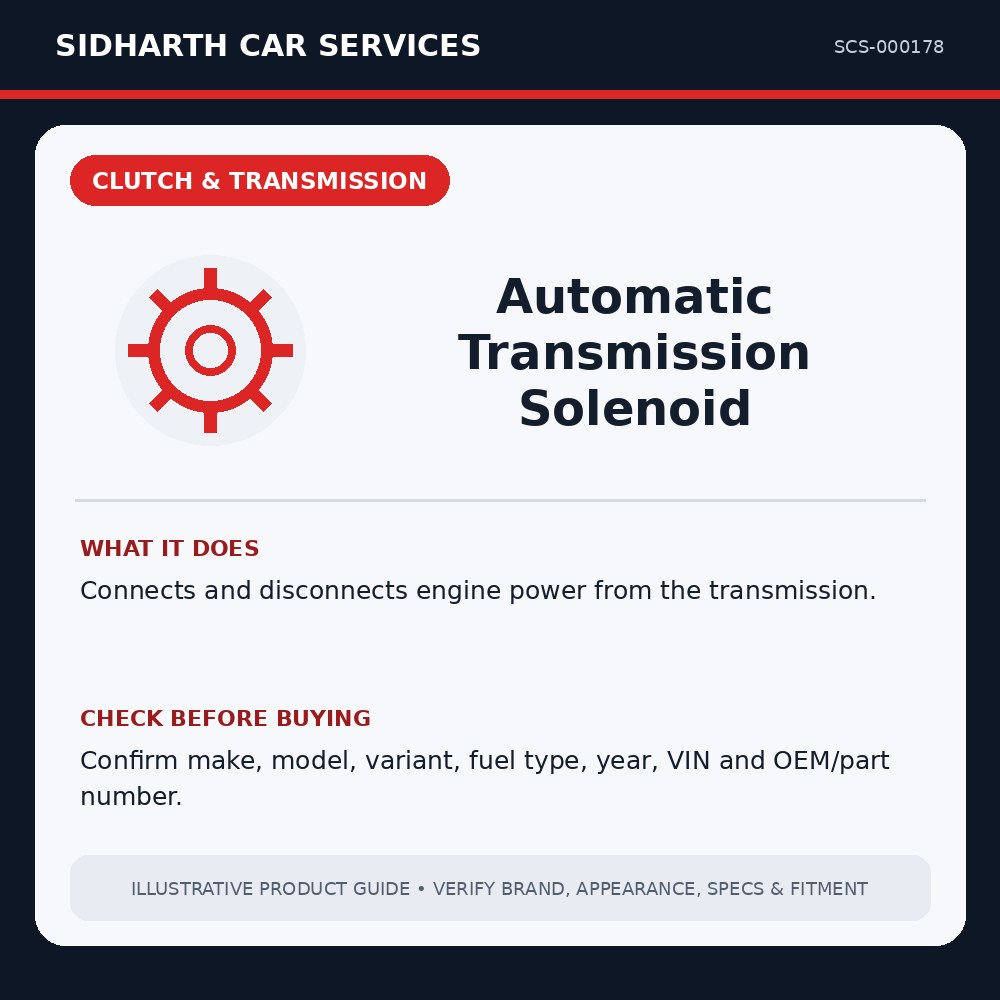 Automatic Transmission Solenoid illustrative product guide