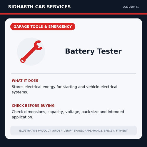Battery Tester illustrative product guide