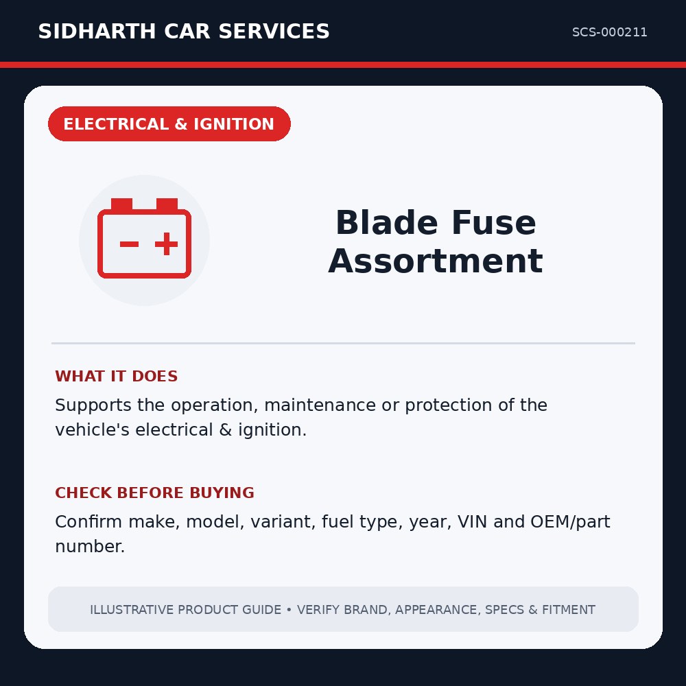 Blade Fuse Assortment illustrative product guide