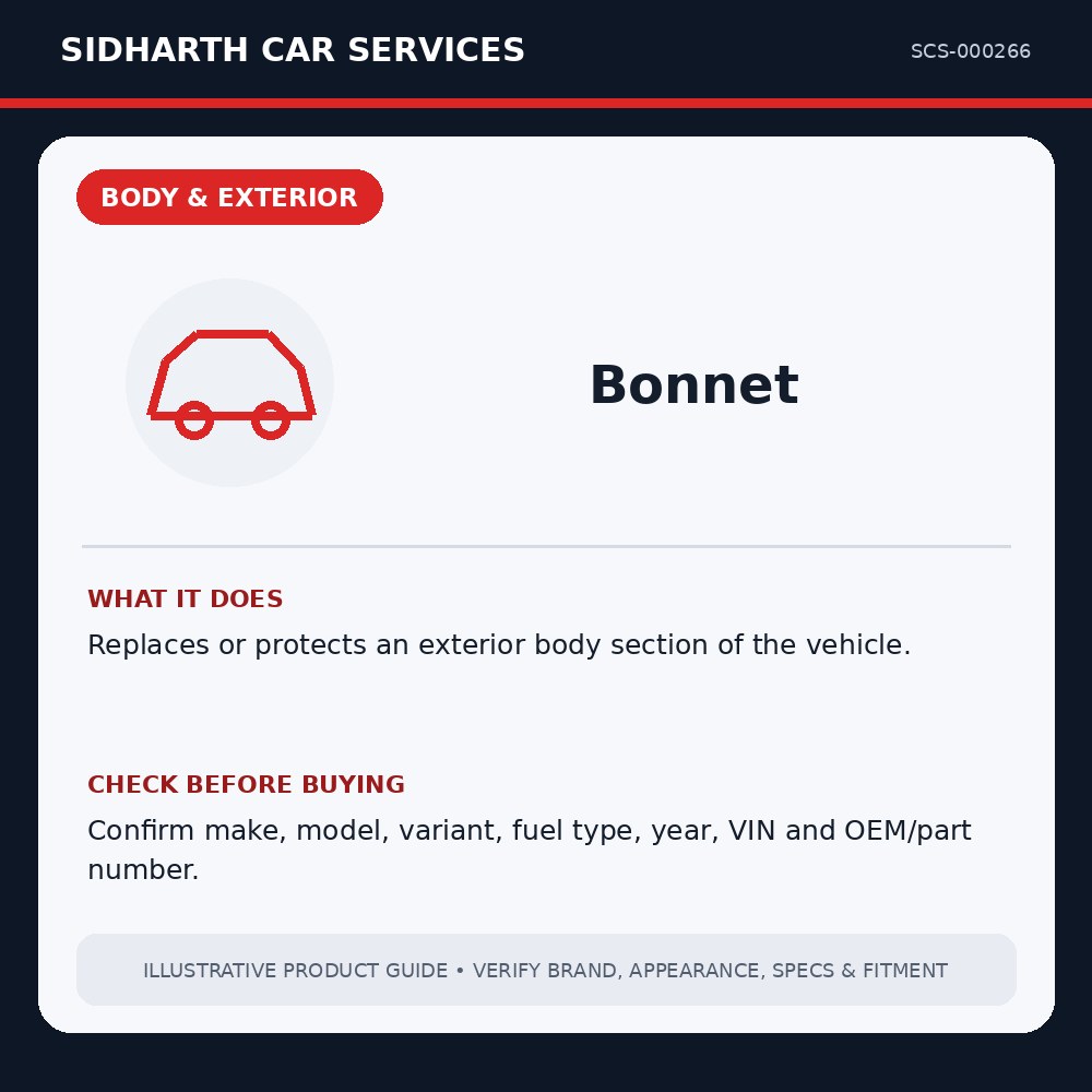 Bonnet illustrative product guide