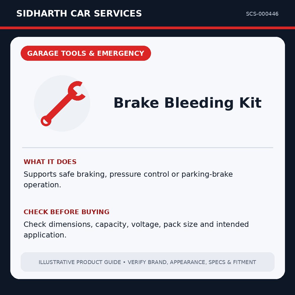 Brake Bleeding Kit illustrative product guide