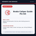 Brake Caliper Guide Pin Kit illustrative product guide