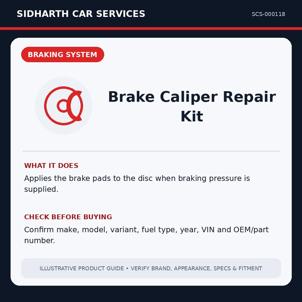 Brake Caliper Repair Kit illustrative product guide