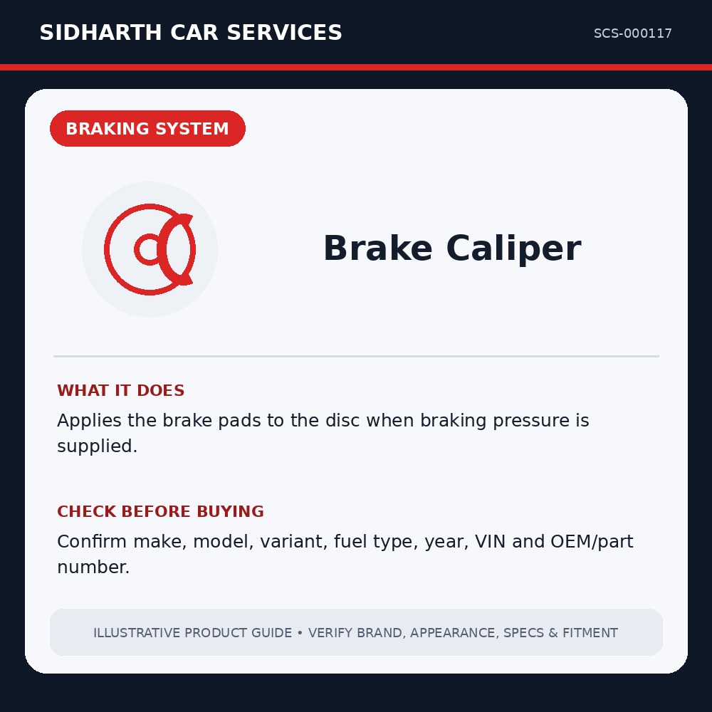 Brake Caliper illustrative product guide