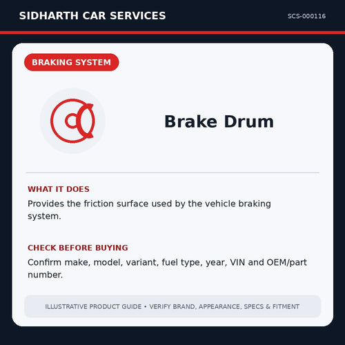 Brake Drum illustrative product guide