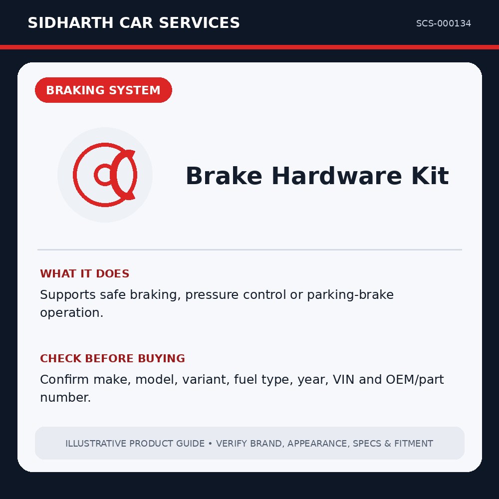 Brake Hardware Kit illustrative product guide