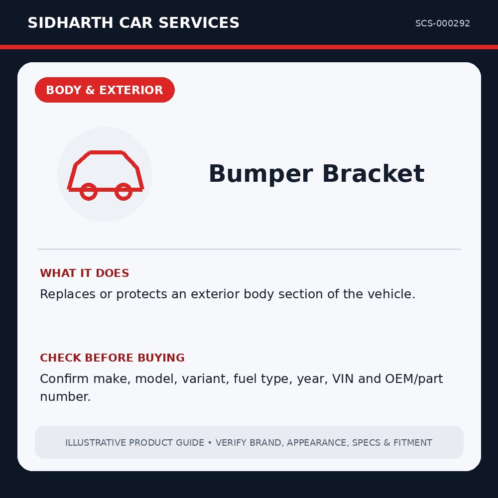 Bumper Bracket illustrative product guide