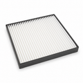 Generic automotive cabin air filter on a clean studio background