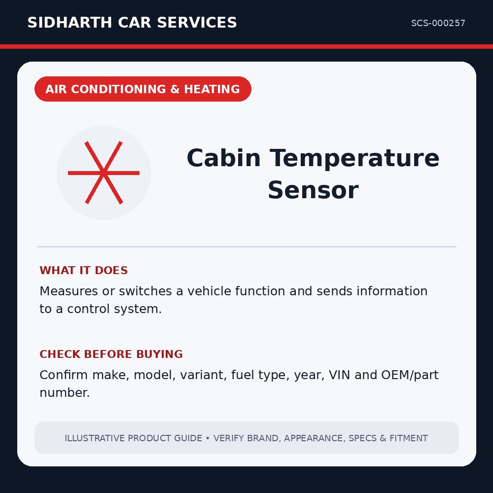 Cabin Temperature Sensor illustrative product guide