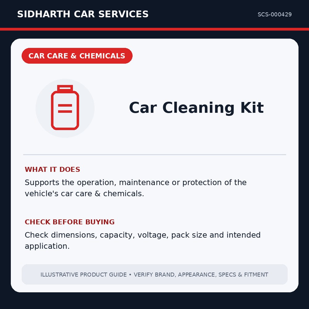 Car Cleaning Kit illustrative product guide