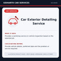 Car Exterior Detailing Service illustrative product guide