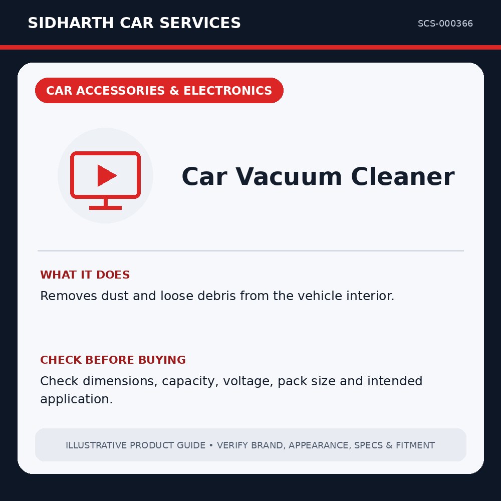 Car Vacuum Cleaner illustrative product guide