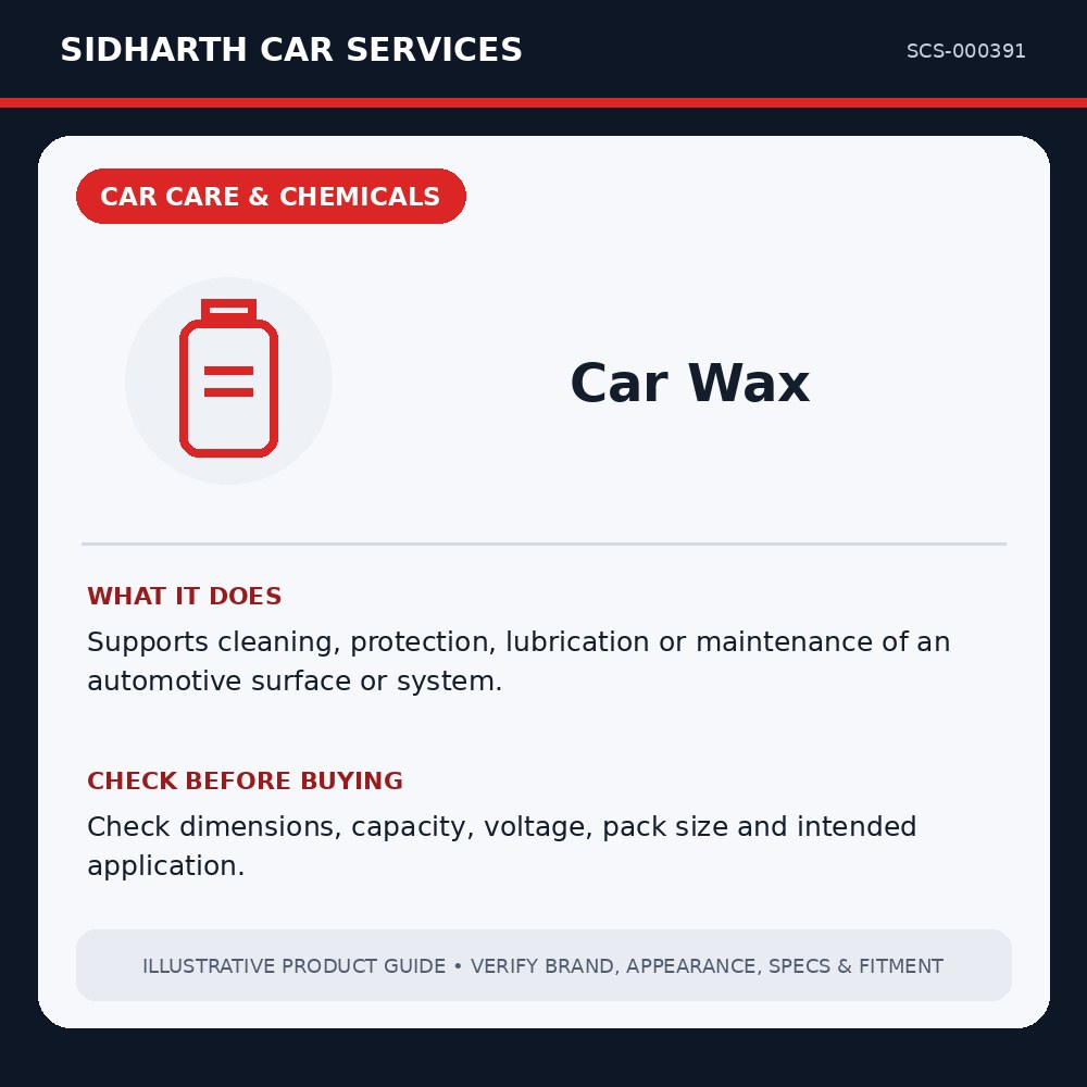 Car Wax illustrative product guide