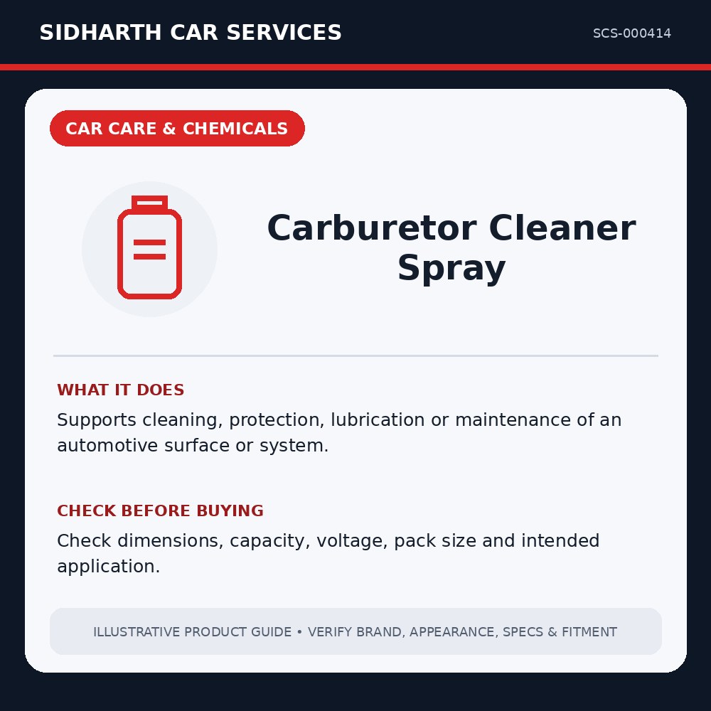 Carburetor Cleaner Spray illustrative product guide