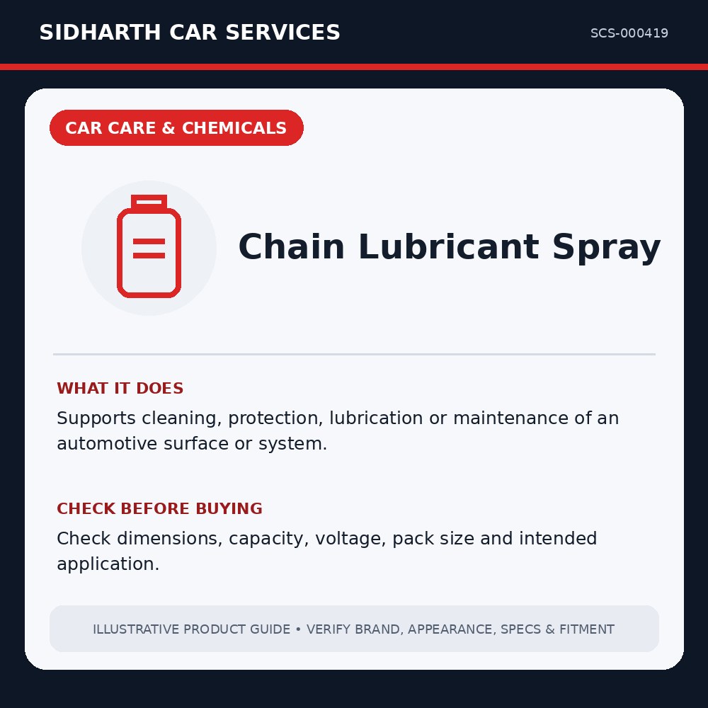Chain Lubricant Spray illustrative product guide