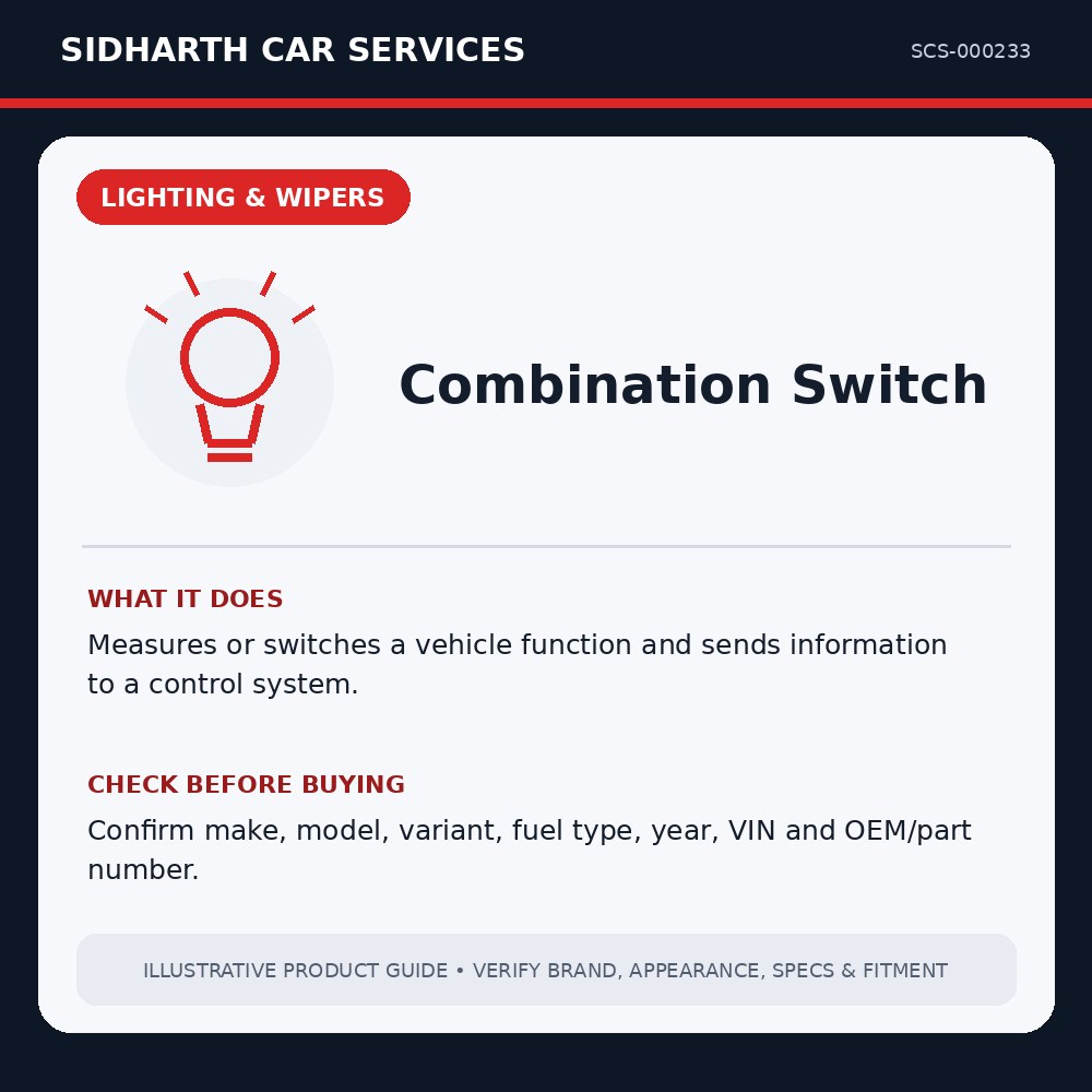 Combination Switch illustrative product guide