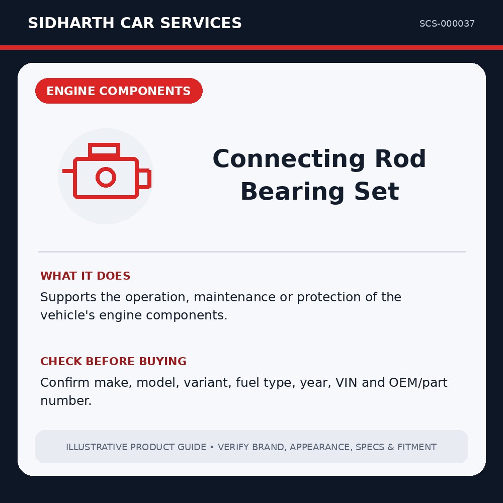 Connecting Rod Bearing Set illustrative product guide