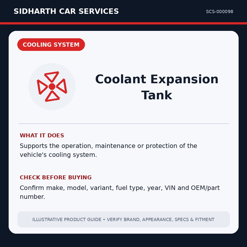 Coolant Expansion Tank illustrative product guide