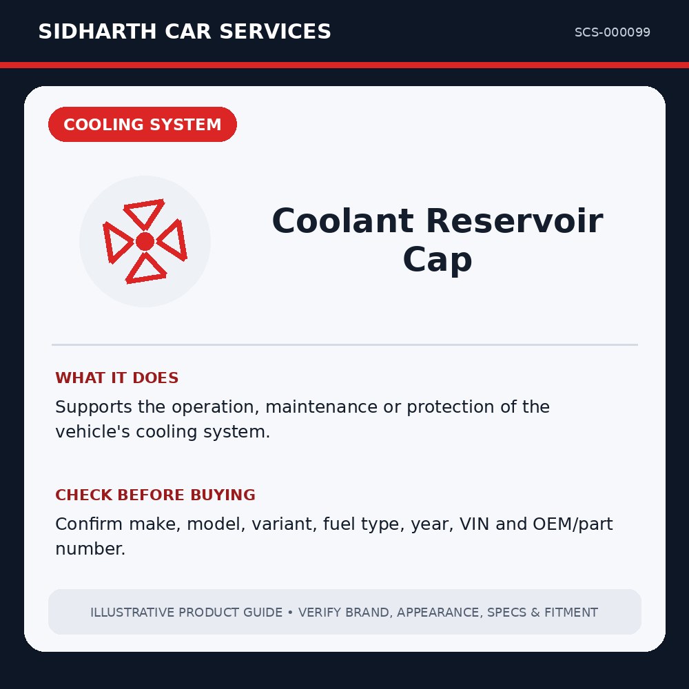 Coolant Reservoir Cap illustrative product guide