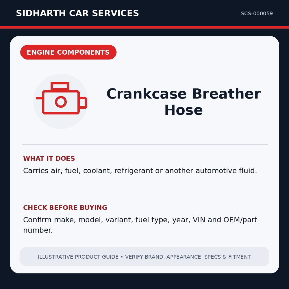 Crankcase Breather Hose illustrative product guide