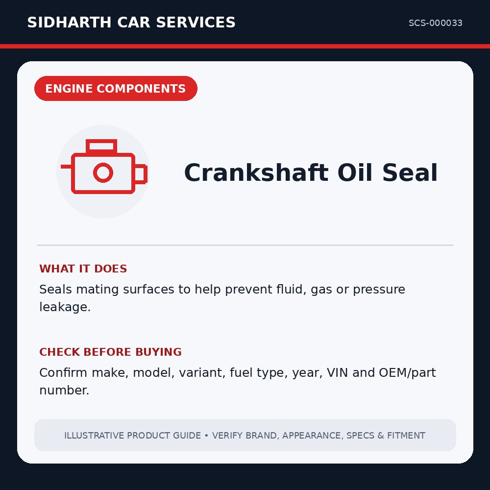 Crankshaft Oil Seal illustrative product guide