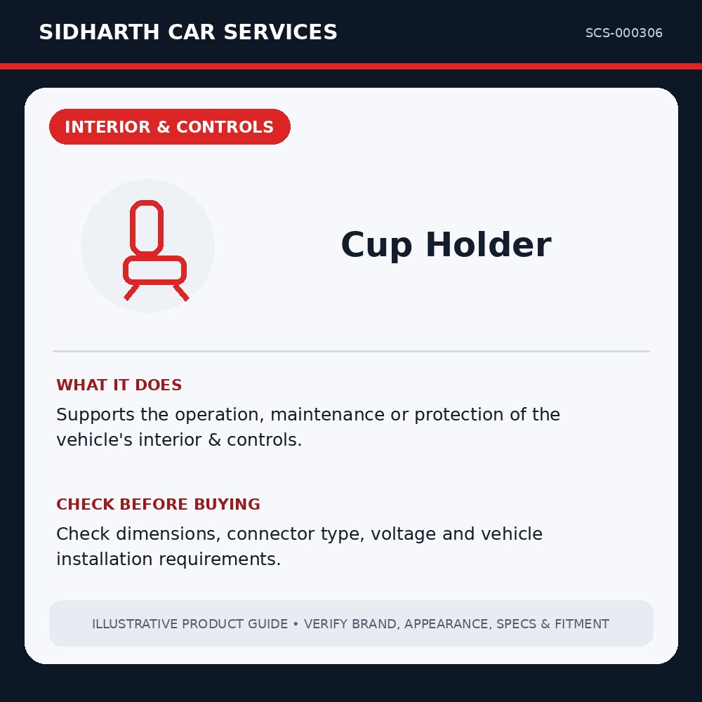 Cup Holder illustrative product guide