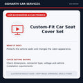 Custom-Fit Car Seat Cover Set illustrative product guide