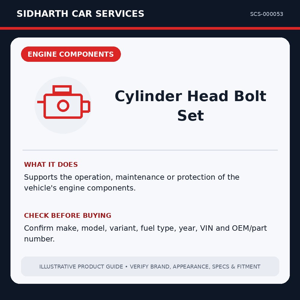 Cylinder Head Bolt Set illustrative product guide