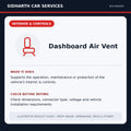 Dashboard Air Vent illustrative product guide