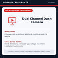 Dual Channel Dash Camera illustrative product guide