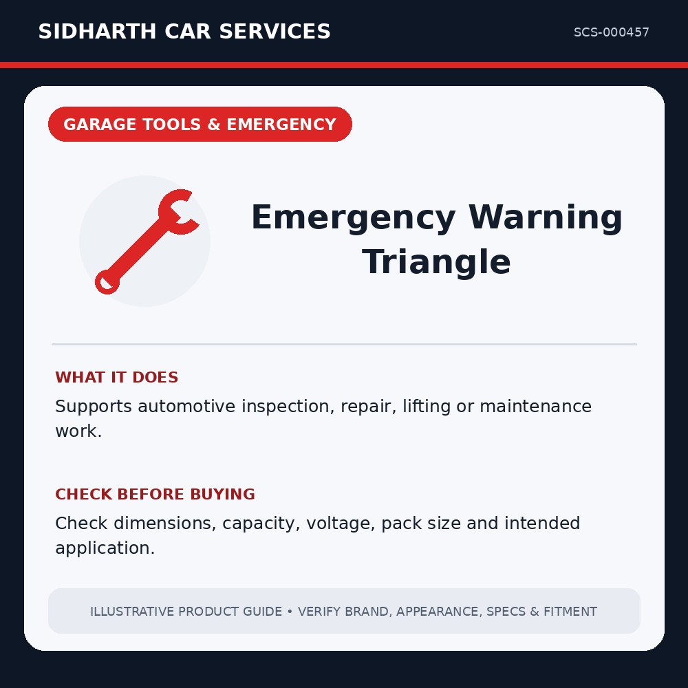Emergency Warning Triangle illustrative product guide