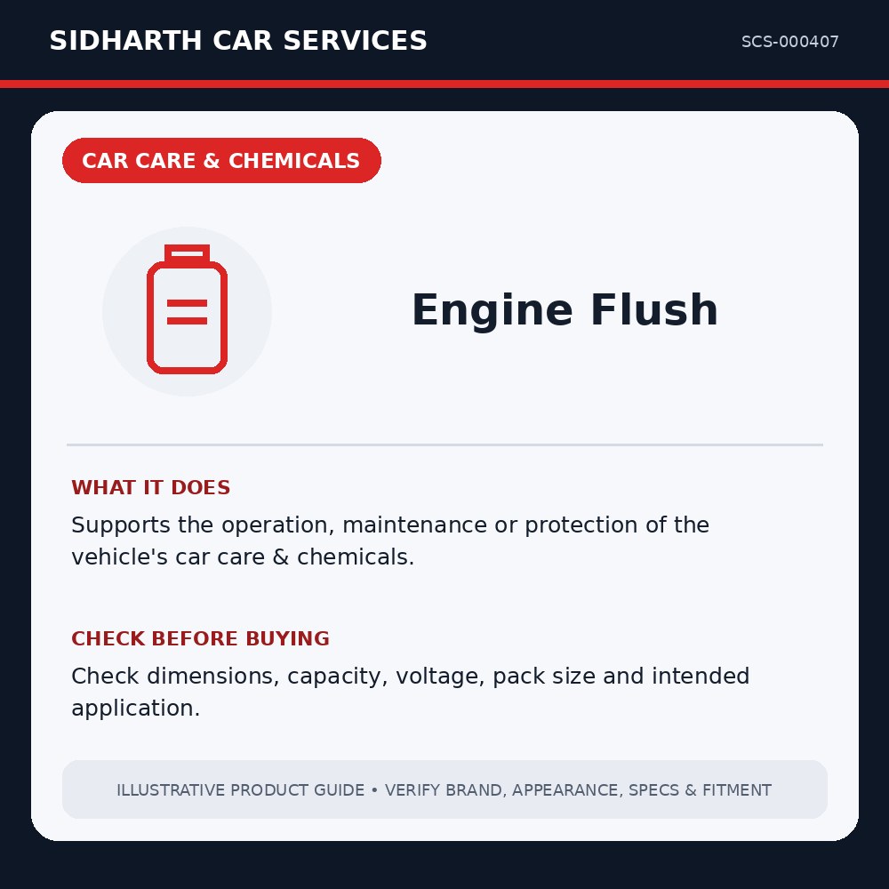 Engine Flush illustrative product guide