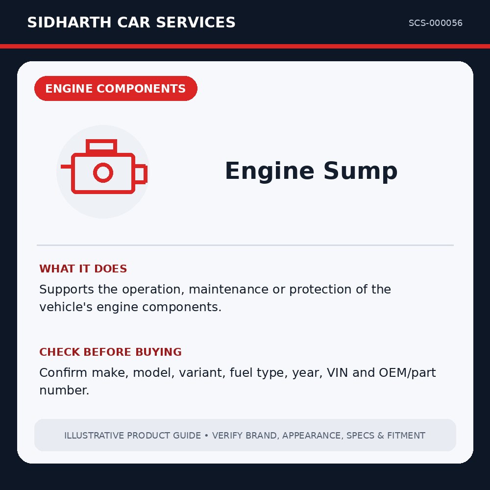 Engine Sump illustrative product guide