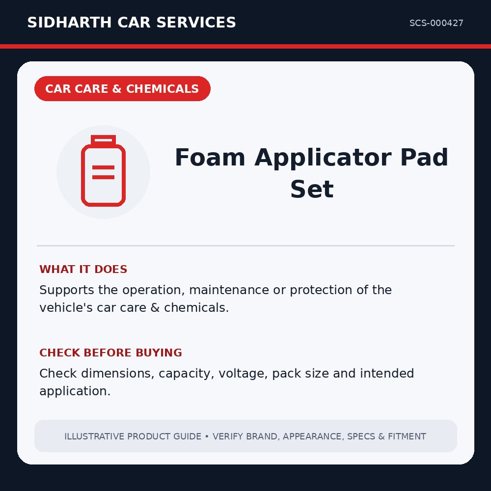 Foam Applicator Pad Set illustrative product guide