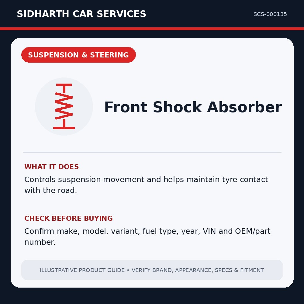 Front Shock Absorber illustrative product guide