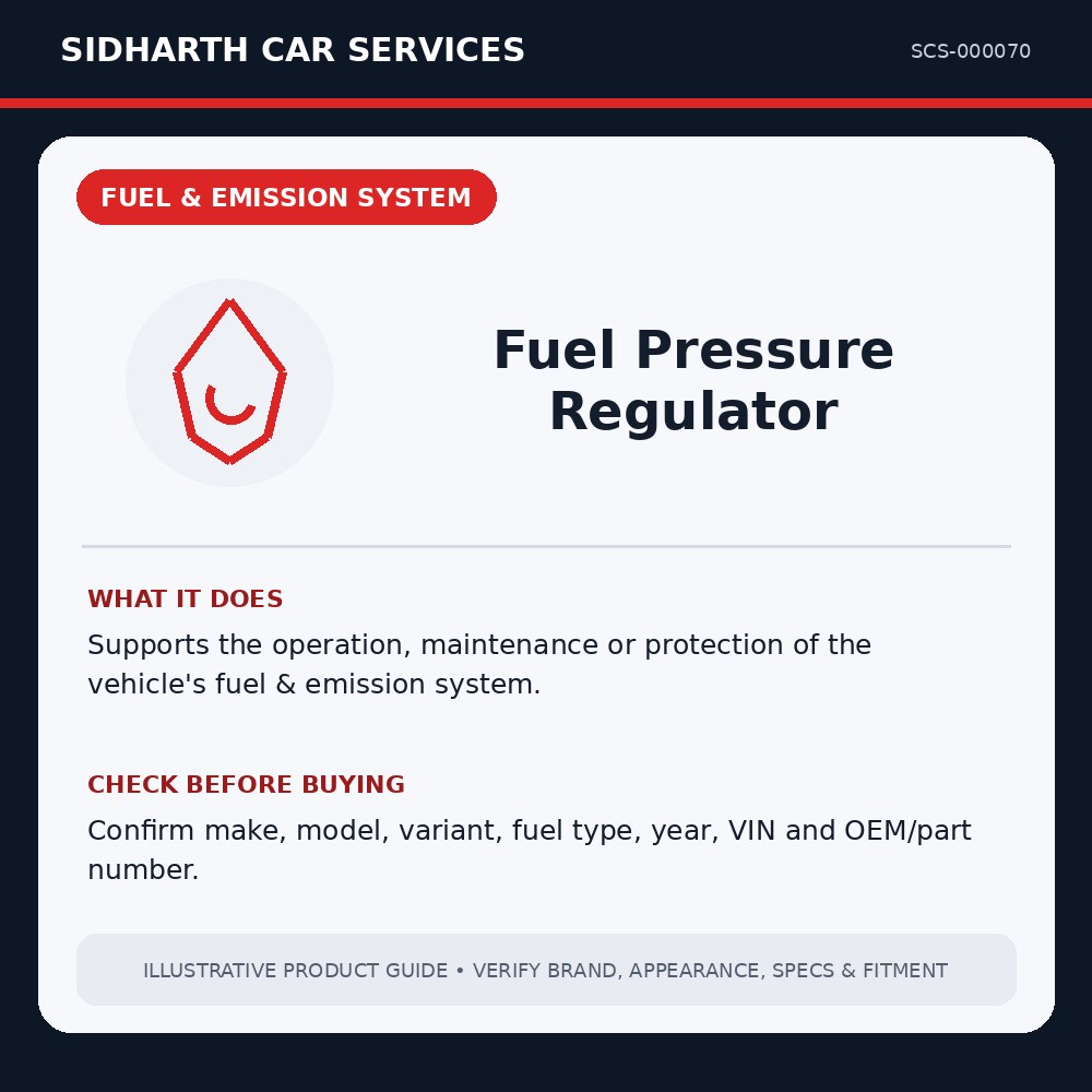 Fuel Pressure Regulator illustrative product guide
