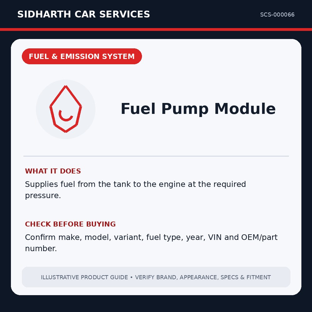 Fuel Pump Module illustrative product guide