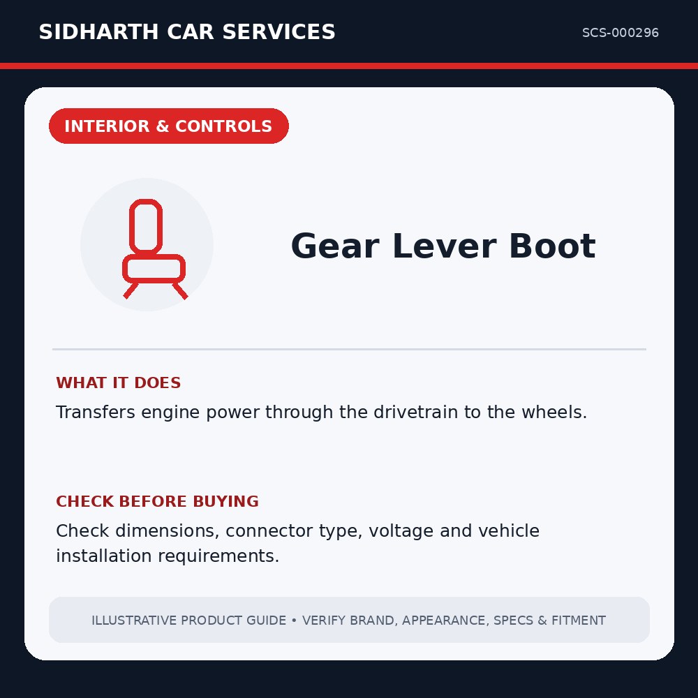 Gear Lever Boot illustrative product guide