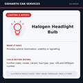 Halogen Headlight Bulb illustrative product guide