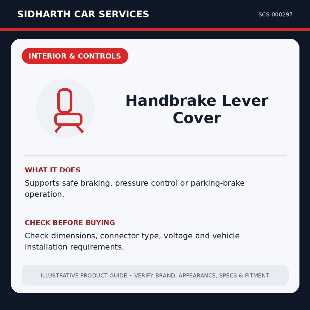 Handbrake Lever Cover illustrative product guide