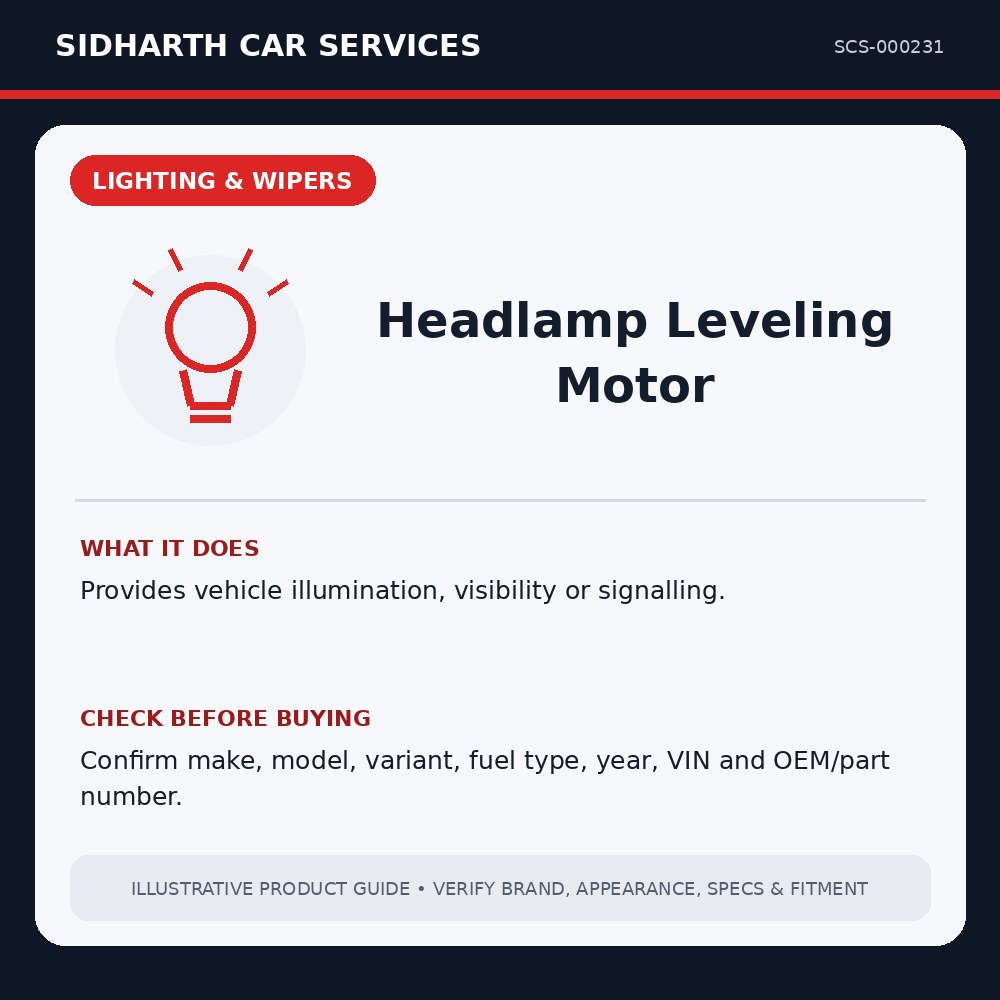 Headlamp Leveling Motor illustrative product guide