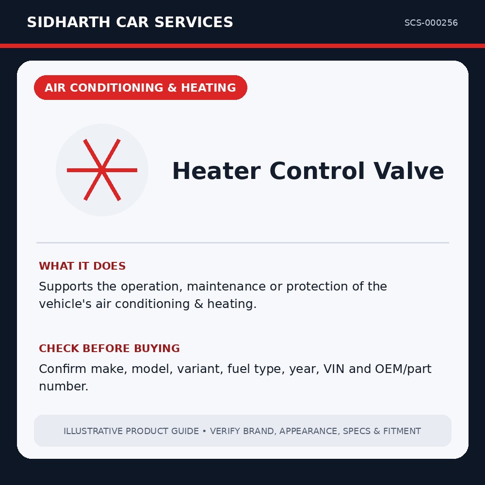 Heater Control Valve illustrative product guide