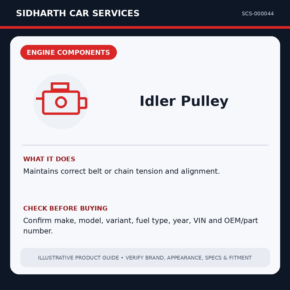 Idler Pulley illustrative product guide