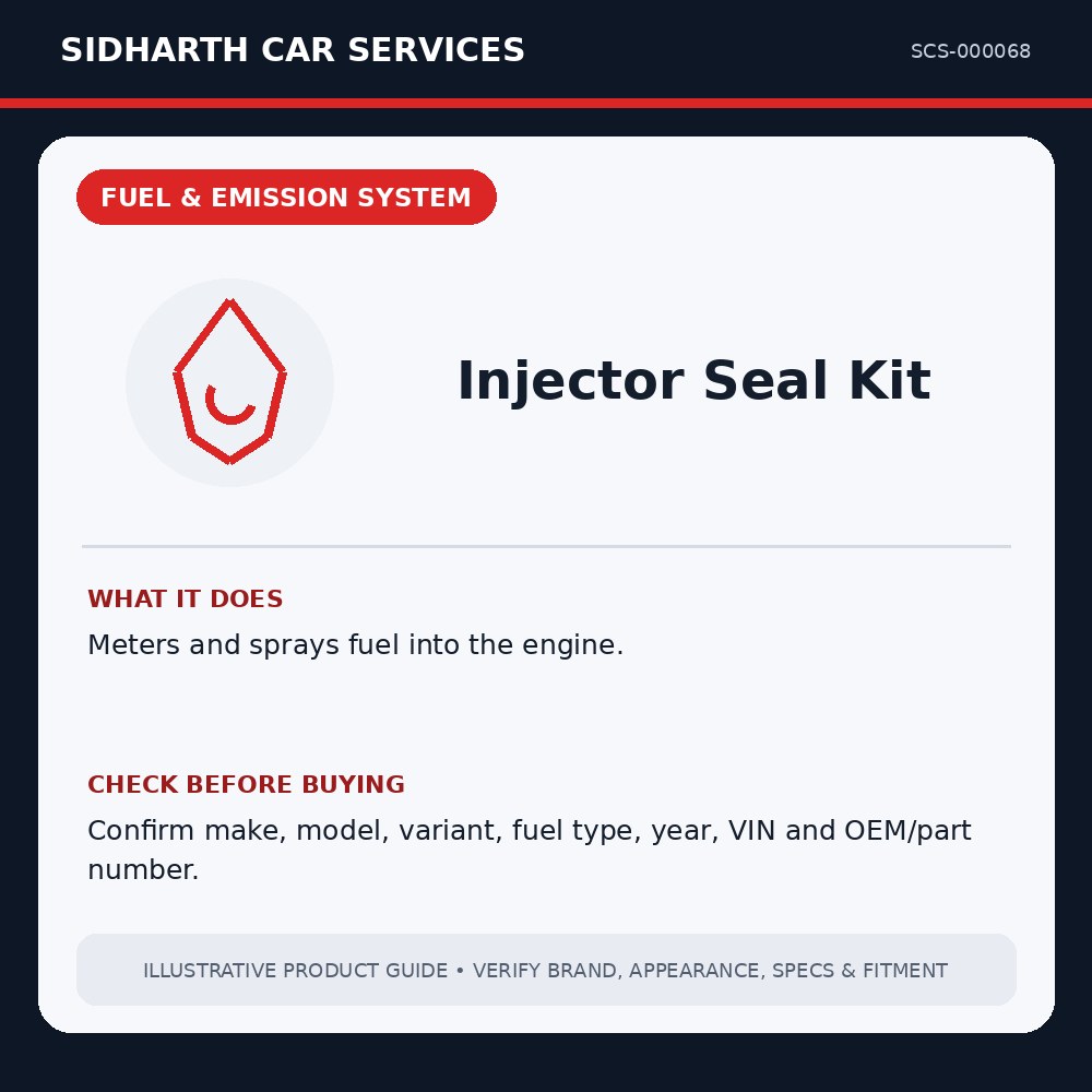 Injector Seal Kit illustrative product guide